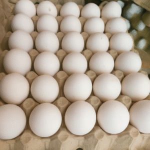 clean white eggs, fresh fram the farm